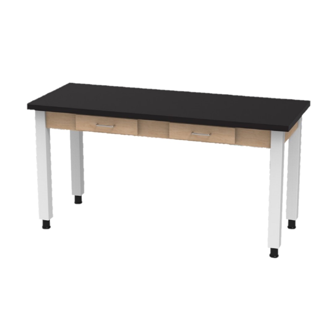 Split Level Lab Table Diversified Spaces PerpetuLab Science Lab Table with Drawers, Steel ...