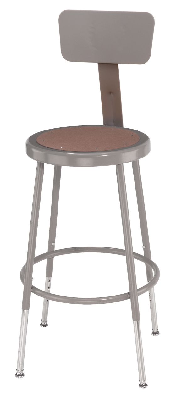 5 PACK NPS Lab Stool with Backrest - 19"-27" Adjustable Height