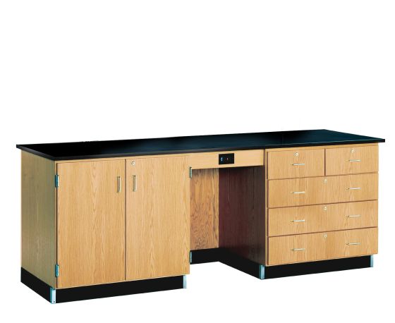 Diversified Spaces 8' Instructor's Desk with Phenolic Resin Top