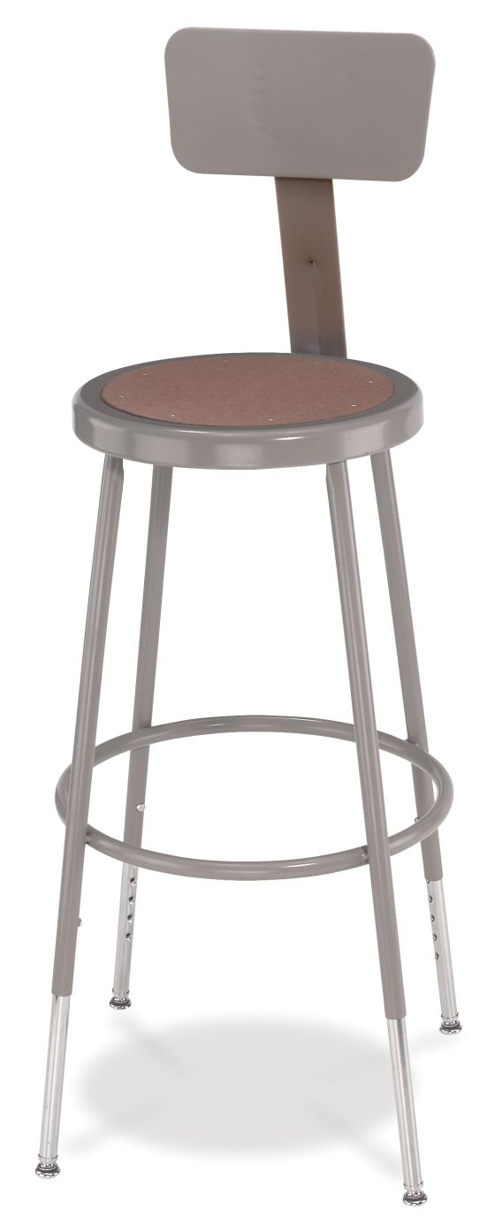 4 PACK NPS Lab Stool with Backrest - 25"-33" Adjustable Height