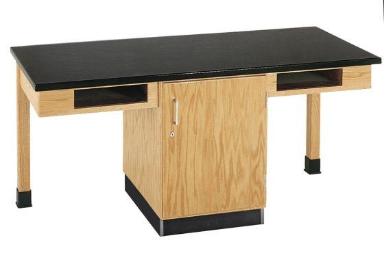 Diversified Spaces 2 Station Table, Book Cubbies - Chemguard Top