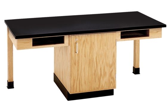Diversified Spaces 2 Station Table, Book Cubbies - Plastic Laminate Top