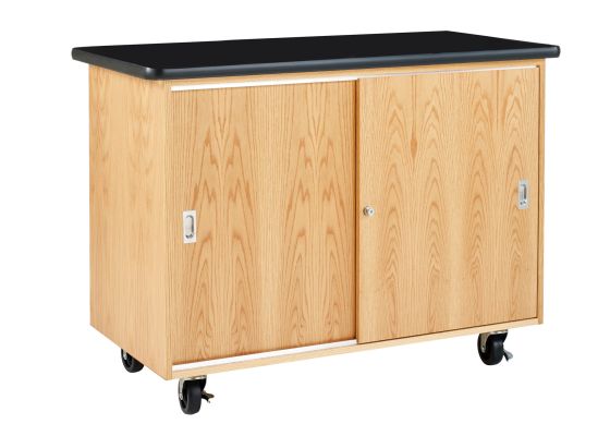 Diversified Spaces Economy Mobile Lab Table & Storage - Solid Top