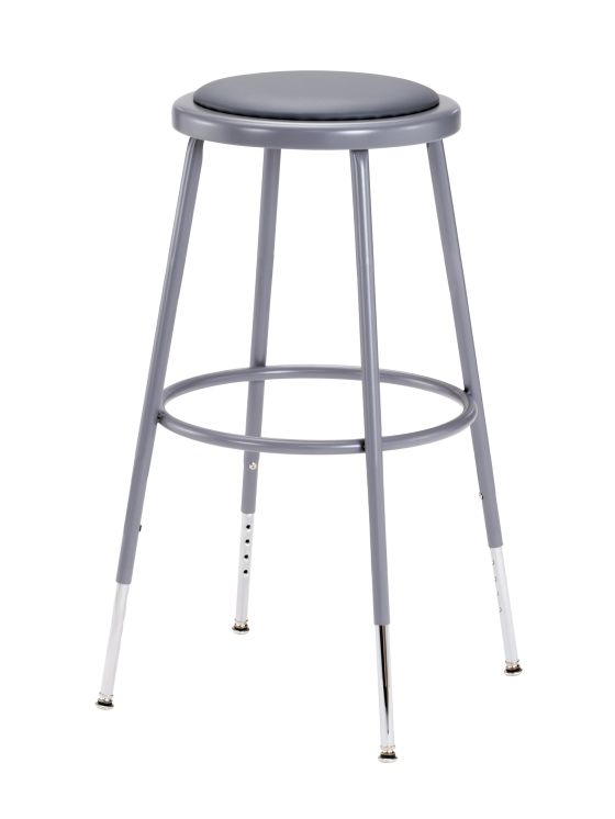 4 PACK NPS Vinyl Padded Lab Stool - 25" - 33" Adjustable Height