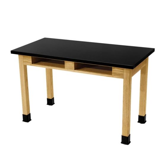 NPS Extreme Chemical Resistant Phenolic Top Science Lab Table with Book Cubby-24" x 54" x 36"