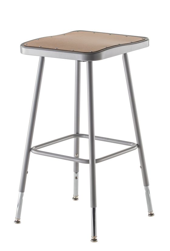 2 PACK NPS Square Lab Stool - 25" - 33" Adjustable Height