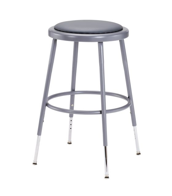 5 PACK NPS Vinyl Padded Lab Stool - 19" - 27" Adjustable Height