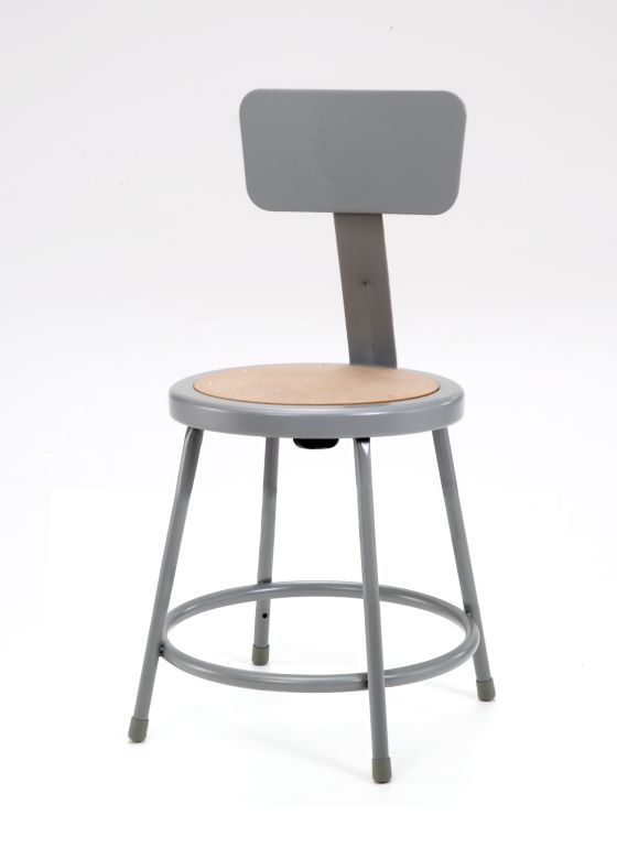 NPS Lab Stool with Backrest - 18" Seat Height