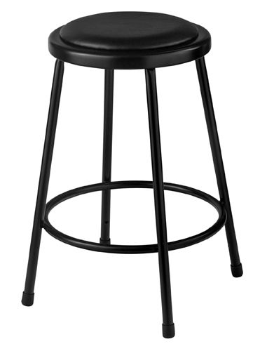 NPS 6400 Series 24" Black Vinyl Padded Stool