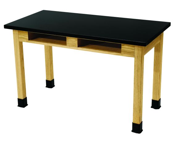 NPS Chemical Resistant Science Lab Table with Book Cubby-24" x 60" x 36"