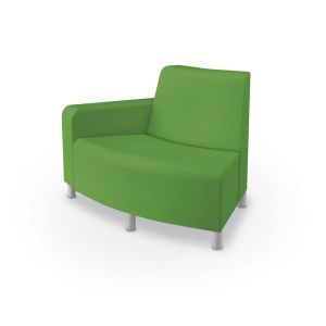 MooreCo Phoeby Outdoor Outfacing Curved Loveseat, Right Arm