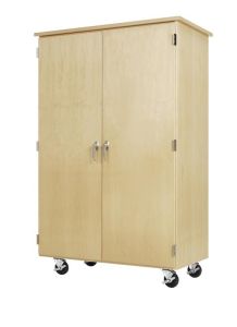 Diversified Spaces Robotics Mobile Storage Cabinet, Maple, 44"W x 24" D x 68" H
