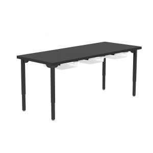 NPS® Heavy-Duty Designer Table, 36" x 84", Epoxy Top, 3 Tote Kits