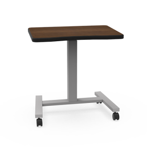 Elevate Plymouth II 20"D x 28.5"L Height Adjustable Mobile Sit-Stand Student Desk with Beveled Lotz Armor Edge, 28"- 41" H
