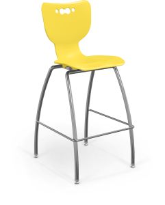 MooreCo Hierarchy 4-Leg Stool, 30" Height - Yellow