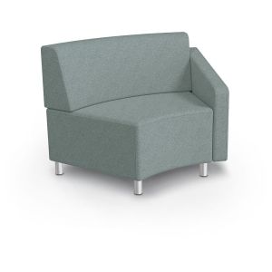 MooreCo Morris 45º Inside Wedge Chair – Left Arm, 34.5"H x 49"W x 29.5"D