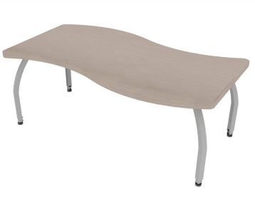 ELO® Tide 30"D x 54"L Table with 3mm Edge HPL Top and 1.25" Junior Adjustable Square Legs