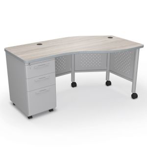 MooreCo Avid Instructor Desk, Pedestal on Left, 29.8"H x 60"W x 36.3"D