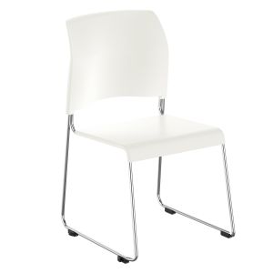 National Public Seating Cafetorium 500 LB Plastic Stack Chair, White - Model 8801-11-01