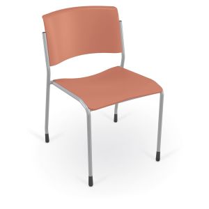 MooreCo Akt 4-Leg Chair with Glides - Cayenne, 30" H x 20" W x 22.5" D