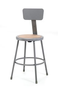4 PACK NPS Lab Stool with Backrest - 24" Seat Height