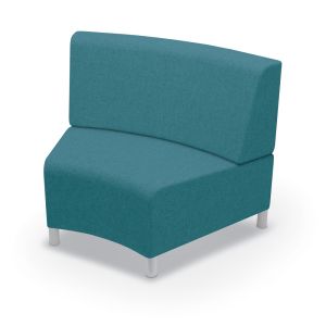 MooreCo Phoeby Indoor Inside Curve Loveseat, Armless, Legs