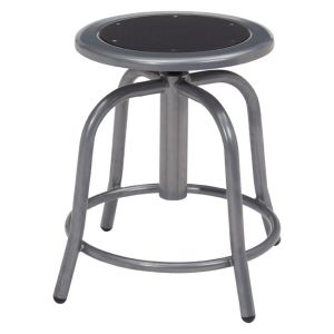 NPS 6800 Series Height Adjustable Gray Swivel Stool-Black