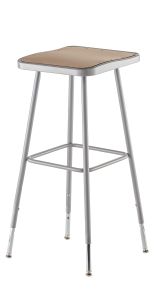 2 PACK NPS Square Lab Stool - 31" - 39" Adjustable Height