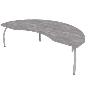 ELO® Kidney 36"D x 72"L Table with 3mm Edge HPL Top and 1.25" Junior Adjustable Square Legs