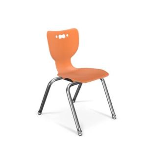MooreCo Hierarchy 4 Leg Chair, 14" Chrome Base, 25.5"H x 17"W x 17.5"D