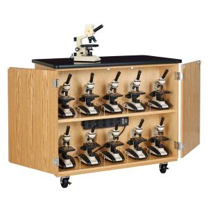 Diversified Spaces Mobile Microscope Charging Station Cabinet