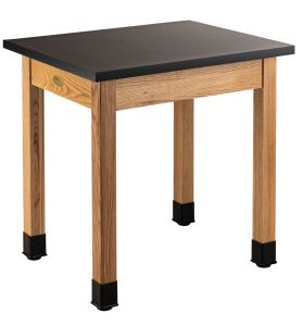 NPS® Wood Science Lab Table, 24"x30"x30", Chemical Resistant Top