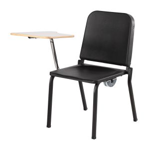 National Public Seating 8200 Series Melody Music Chair for Band and Orchestra with Right Tablet Arm, Black Chair and Grey Nebula Tablet Arm - Model 8210/TA82R