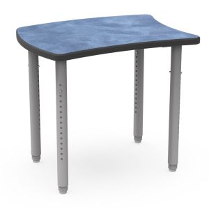 ELO® Loyal XL 23"D x 31"L Student Desk with Beveled Lotz Armor Edge™ HPL Top and 2" Pin Adjustable Straight Round Legs