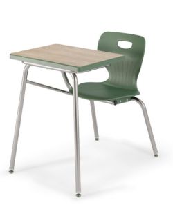 USACapitol Euroflex 18" H Laminate Combination Desk with Spray Edge - 18" D x 24" W