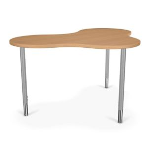 MooreCo Hierarchy Cloud 9 Table (Medium) – Platinum, 22" – 32"H x 47.9"W x 33.9"D