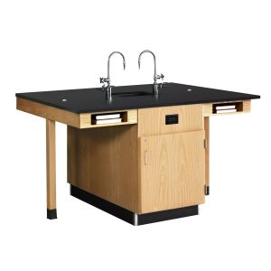 Diversified Spaces 4 Station Service Center, Book Cubbies - Epoxy Top