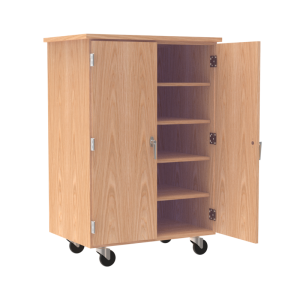 Diversified Spaces Robotics Tote Cabinet, Oak, 36"W x 24" D x 53" H