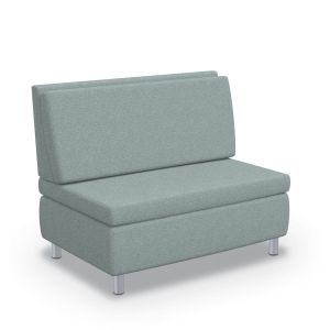 MooreCo Morris Mid Back Loveseat – Armless, 37.4"H x 47.1"W x 29.5"D