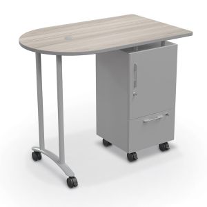 MooreCo Mobile Teacher Workstation II, 40"H x 47.6"W x 30"D