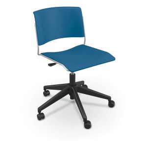 MooreCo Akt 5-Star Chair with Soft Casters - Endless Sea, 29"- 34" H x 27.5" W x 27.5" D