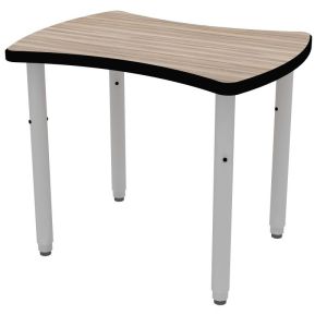 ELO® Weston 24"D x 32"L Student Desk with Beveled Lotz Armor Edge™ HPL Top and 2" Pin Adjustable Straight Round Legs