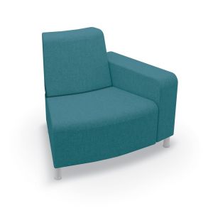MooreCo Phoeby Indoor Outside Curve Chair, Left Arm, Legs