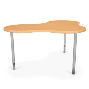 MooreCo Hierarchy Cloud 9 Table (Large) – Platinum, 22" – 32"H x 55.5"W x 39.3"D