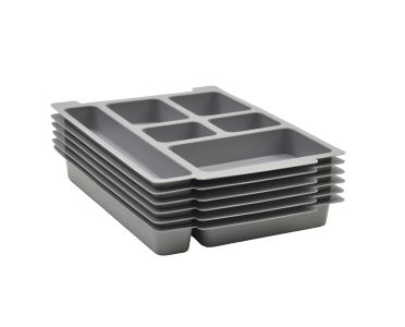 6 Pack Gratnells Molded 6 Section Insert for F1 Trays
