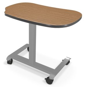 MooreCo Hierarchy Grow & Roll Desk – Bean, 26.5" – 42.3"H x 36"W x 24"D