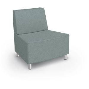 MooreCo Morris 22.5º Outside Wedge Chair – Armless, 34.5"H x 33"W x 29.5"D