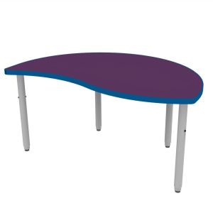 ELO® Reef 30"D x 54"L Table with 3mm Edge HPL Top and 2" Pin Adjustable Straight Round Legs