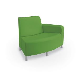 MooreCo Phoeby Outdoor Outfacing Curved Loveseat, Left Arm