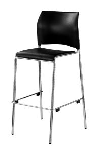 Stacking Cafe Stool with Vinyl Padded Seat by National Public Seating